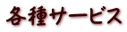 各種サービス